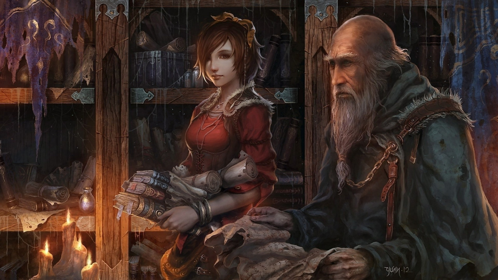 computerspil, Fantasy pige, Diablo, Diablo III, mytologi, Deckard Cain, skærmbillede, pc spil