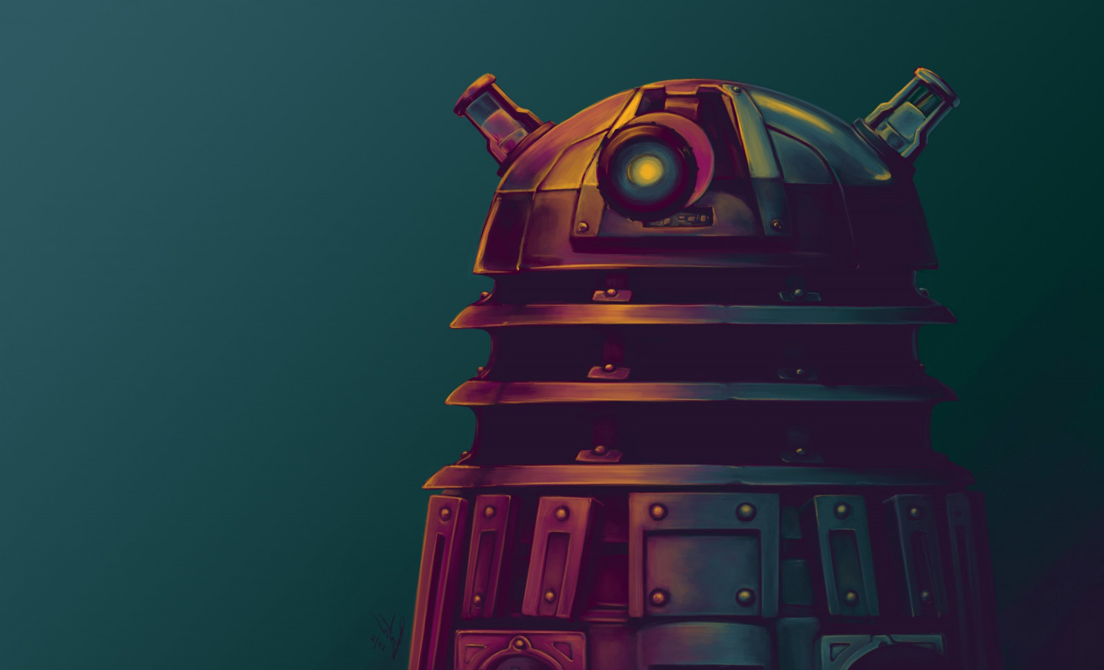 ilustrace, umělecká díla, Doktor kdo, Daleks, tma, Snímek obrazovky, počítač tapeta, 3000x1821 px