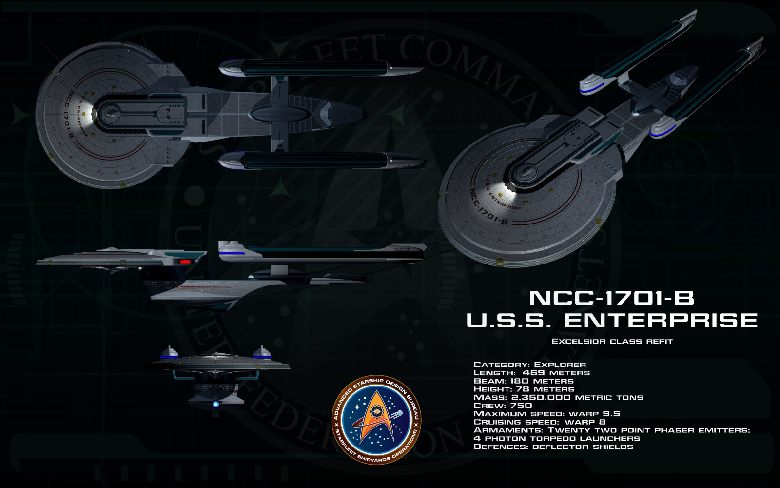 Wallpaper gun, weapon, Star Trek, USS Enterprise spaceship
