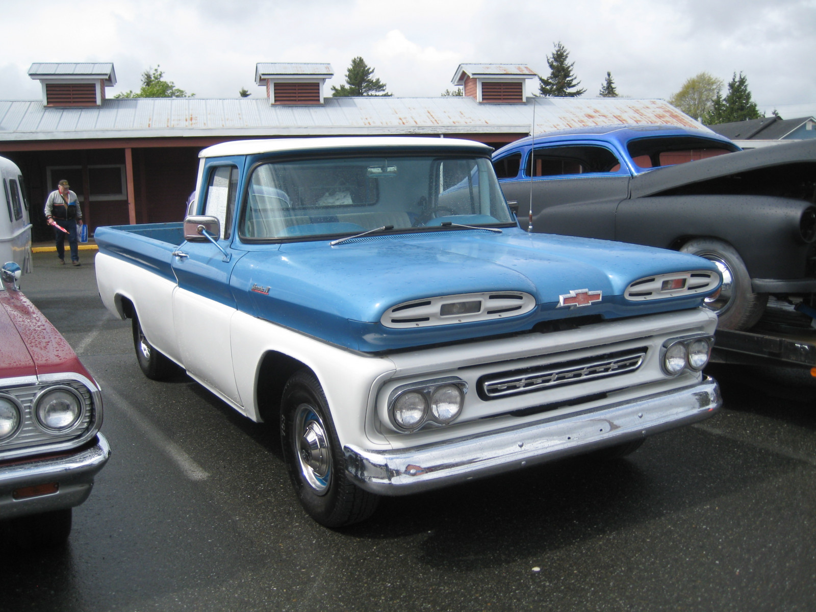 auto, vozidlo, kapuce, veteránem, klasická auta, Chevrolet, nákladní auto, vlastní auto, Apache, 1961, antický, vyzvednout, kolo, auto, automobil, klasický, automobilového designu, automobilový exteriér, nárazník, motorové vozidlo, obnovena, pickup, v plné velikosti vůz, Pracovní skupina chevrolet, coupe utility, Skagit, fleetside, automotive wheel system