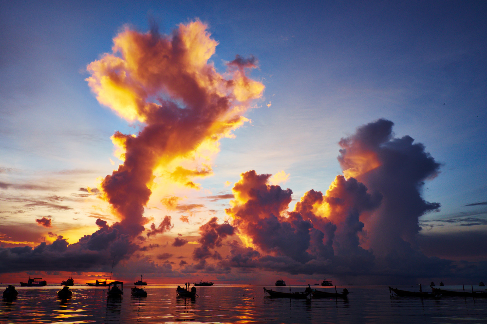 západ slunce, slunce, mraky, Thajsko, mraky, Fujinon, kohtao, bunt, farbenfroh, xf1855