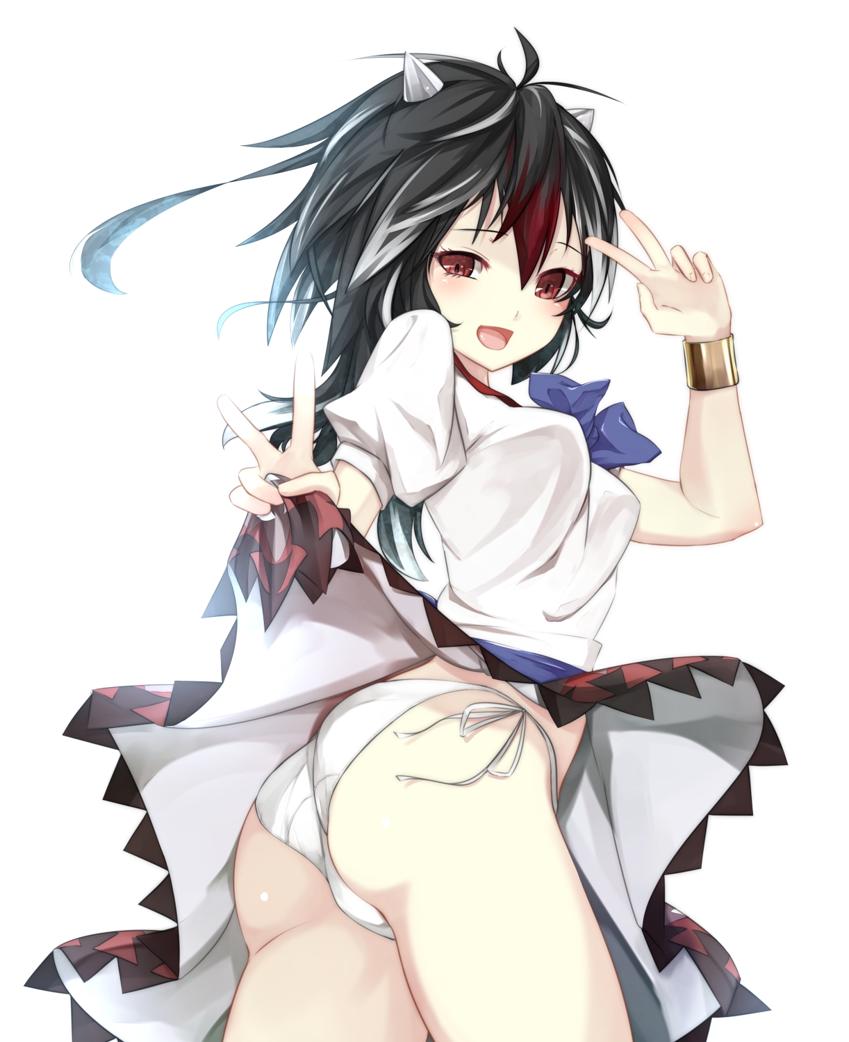 Kijin Seija, Touhou, Eşek, Boynuzlar, Beyaz arkaplan