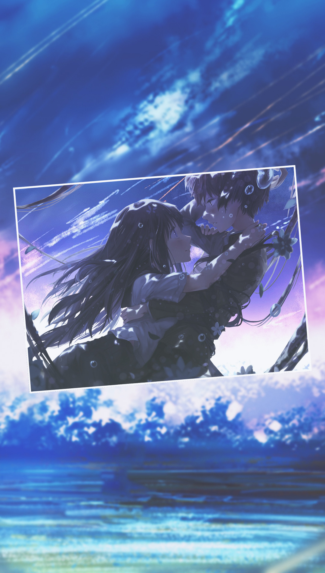 anime jenter, anime, picture in picture