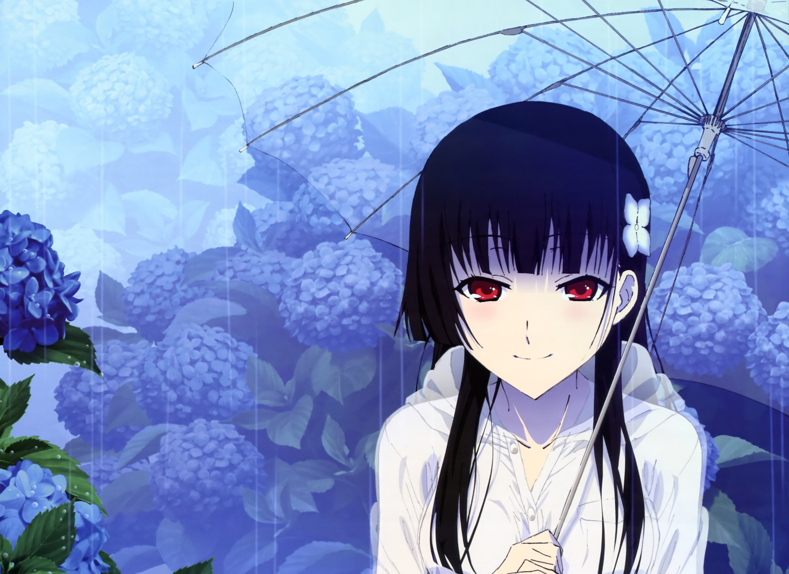 Sankarea, con gái, Brunette, ô, mưa