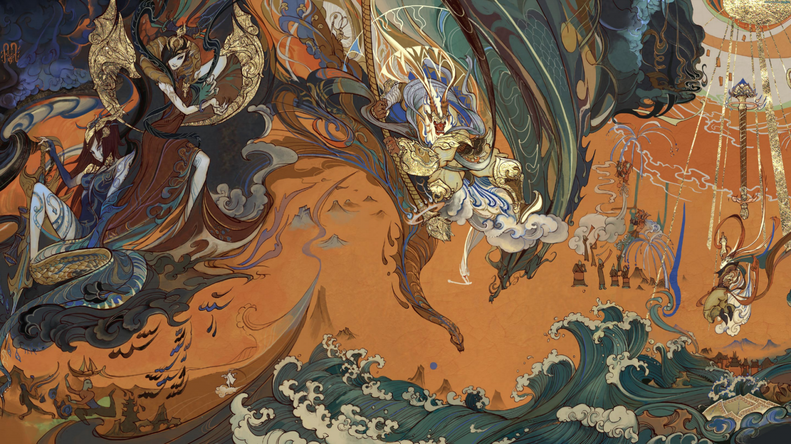 malování, ilustrace, League of Legends, Dota, mytologie, nástěnná malba, UMĚNÍ, dávná historie, moderní umění