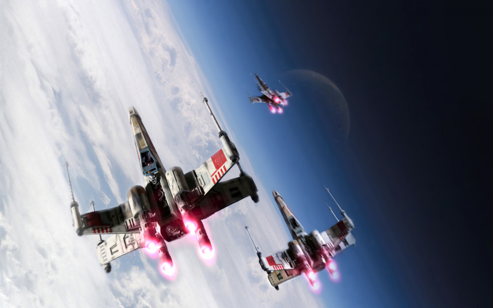Wallpaper airships, flying, Star Wars, X wing, science fiction, Star