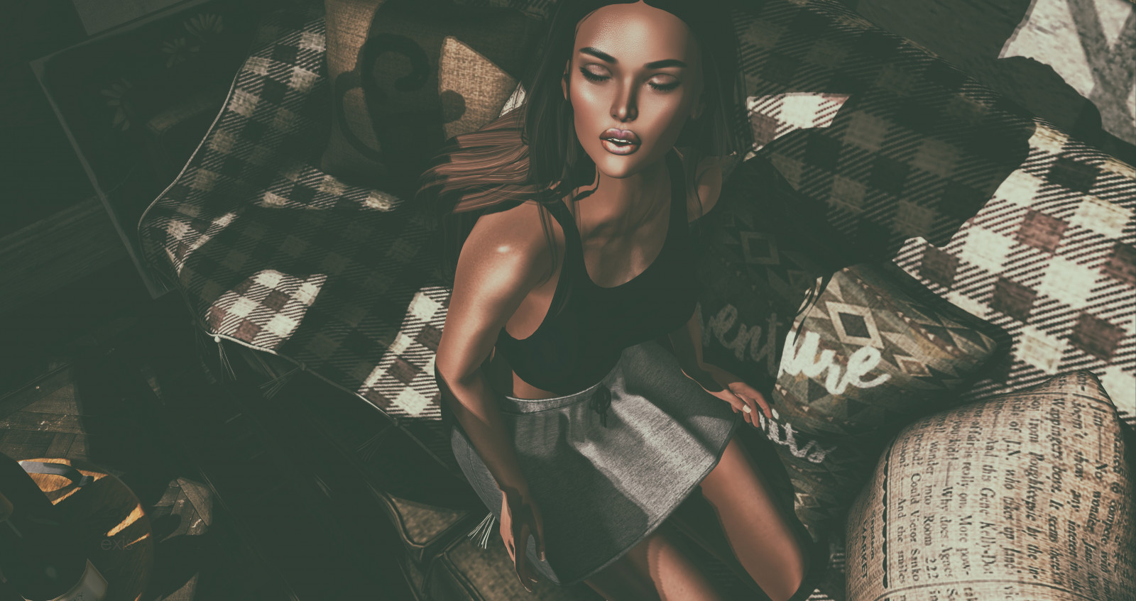 Wallpaper girl, beauty, black hair, model, human, darkness, computer