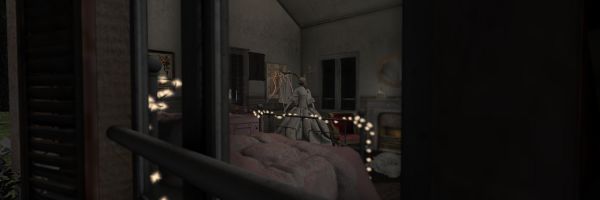 window,face,night,3D,spooky,bed