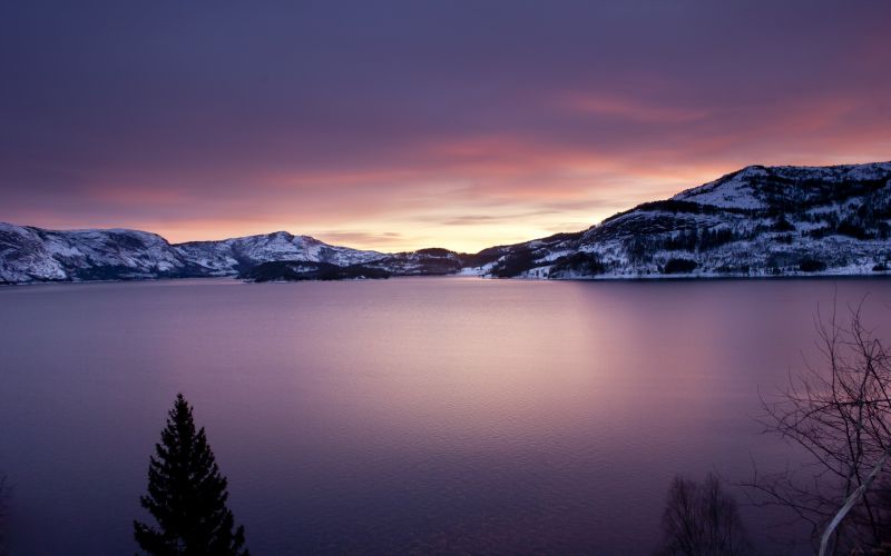 krajina, západ slunce, jezero, Příroda, odraz, sníh krajina, západ slunce, jezero, Příroda, odraz, sníh