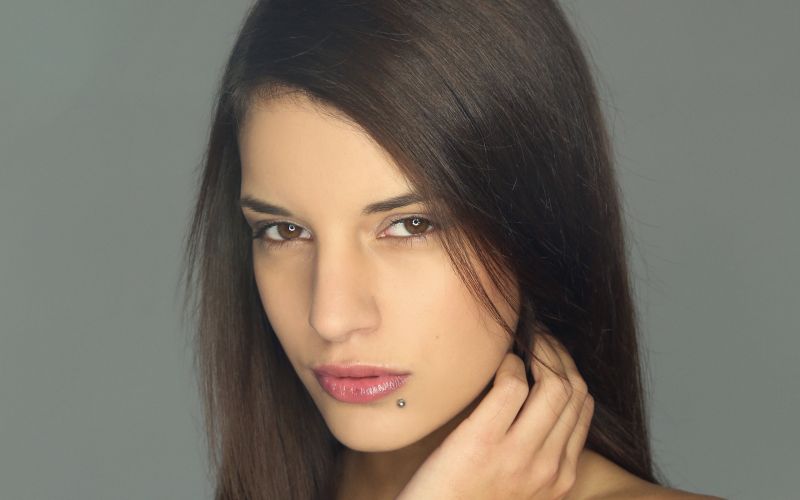 tvář, ženy, model, portrét, dlouhé vlasy, bruneta tvář, ženy, model, portrét, dlouhé vlasy, bruneta