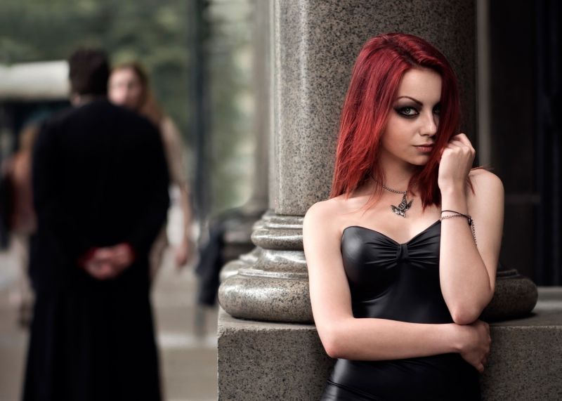 black,women,model,redhead,portrait,red