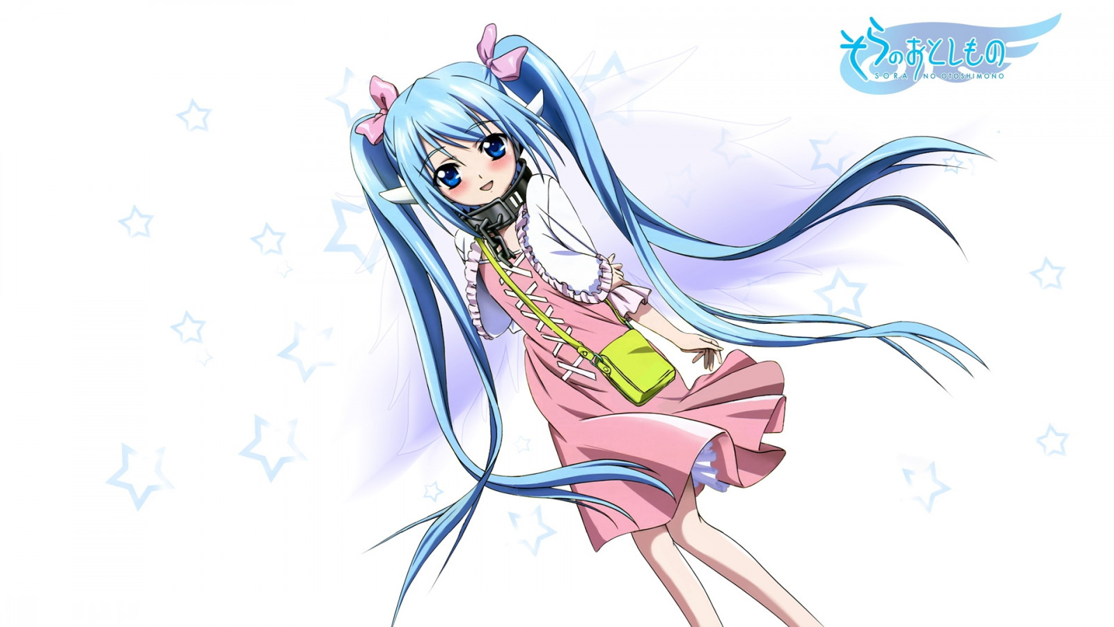 Sora no Otoshimono, dívka, límec, řetěz, Taška, šaty