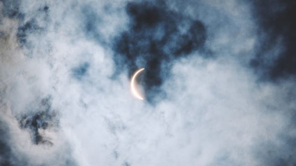 sky, Moon, crescent, cloud, atmosphere, atmospheric phenomenon