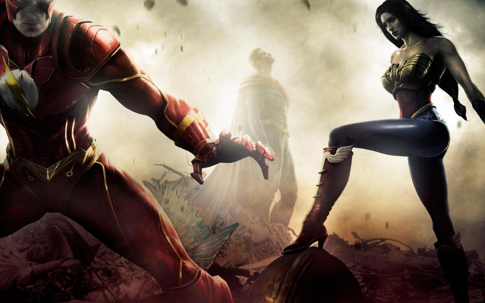 1680x1050 px, DC Comics, Superman, Blesk, Zázračná žena