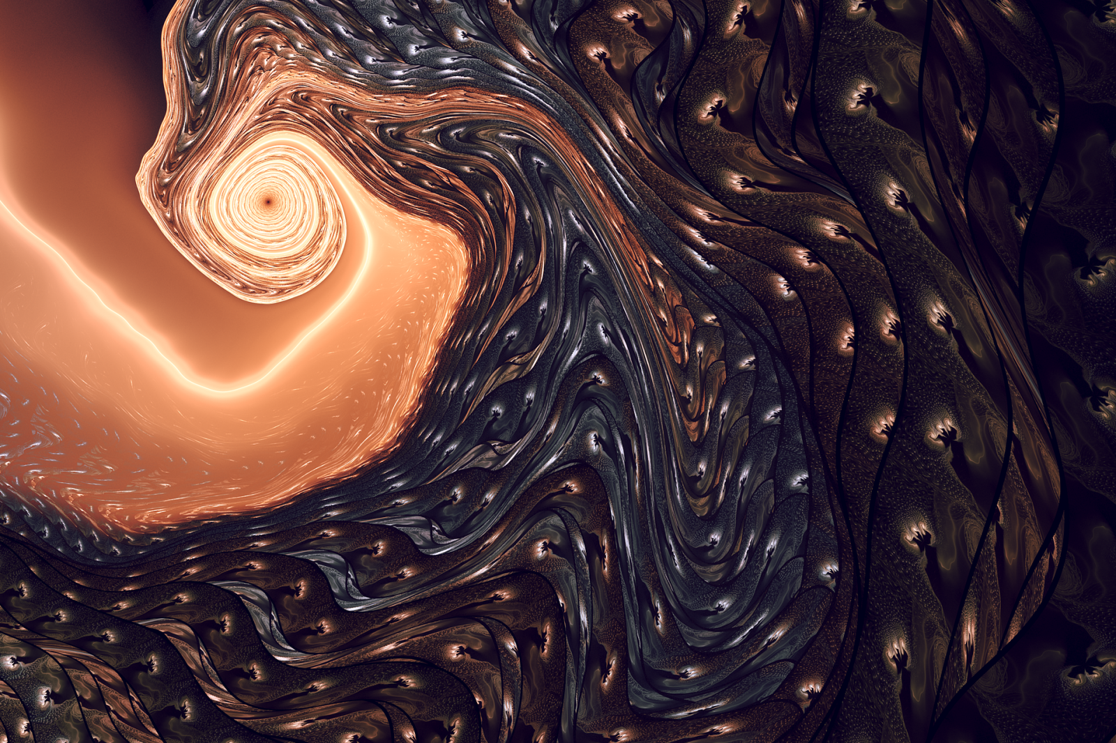 digitální umění, abstraktní, umělecká díla, fraktální, textura, kruh, UMĚNÍ, světlo, tma, Snímek obrazovky, řezba, počítač tapeta, fraktální umění, makro fotografie