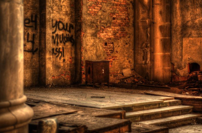 zonlicht,hout,HDR,structuur,TV,ruïnes