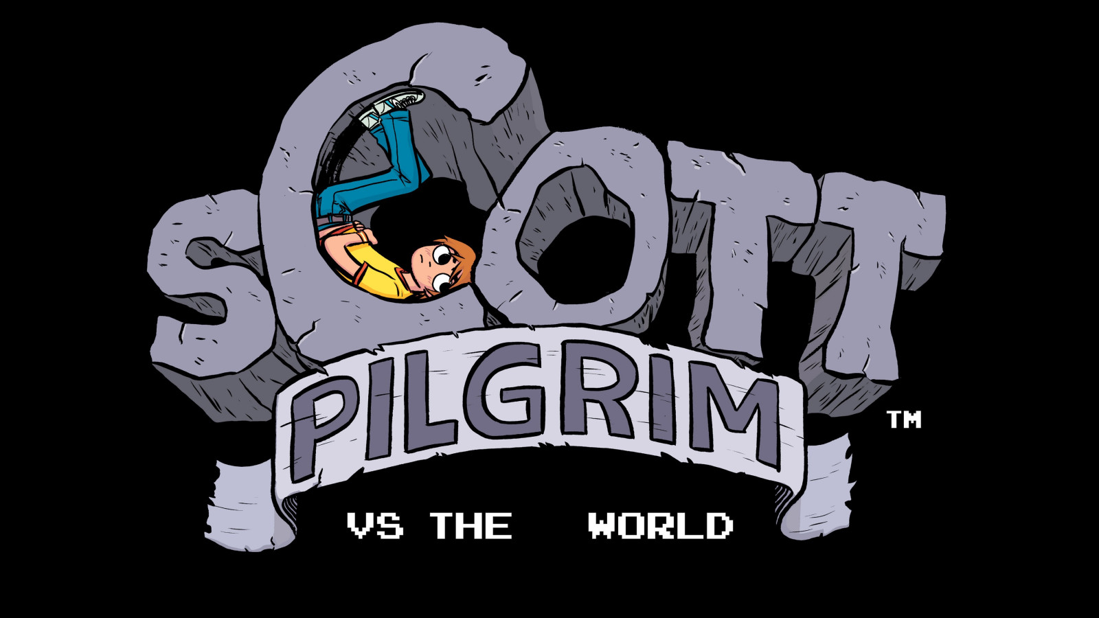 illustration, tekst, logo, tegneserie, Scott Pilgrim, mærke, skrifttype, albumcover