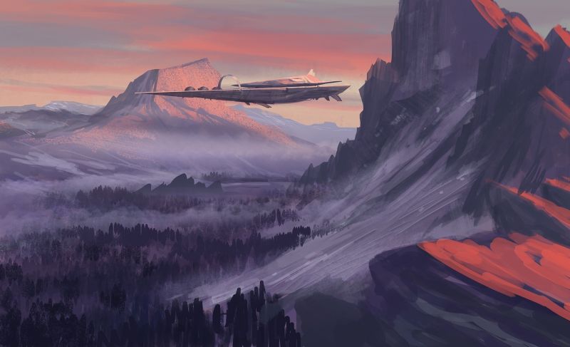 1920x1169 px,umelecké diela,digital art,futuristický,krajina,vrch