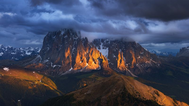 landscape, forest, mountains, sunset, Italy, nature landscape, forest, mountains, sunset, Italy, nature