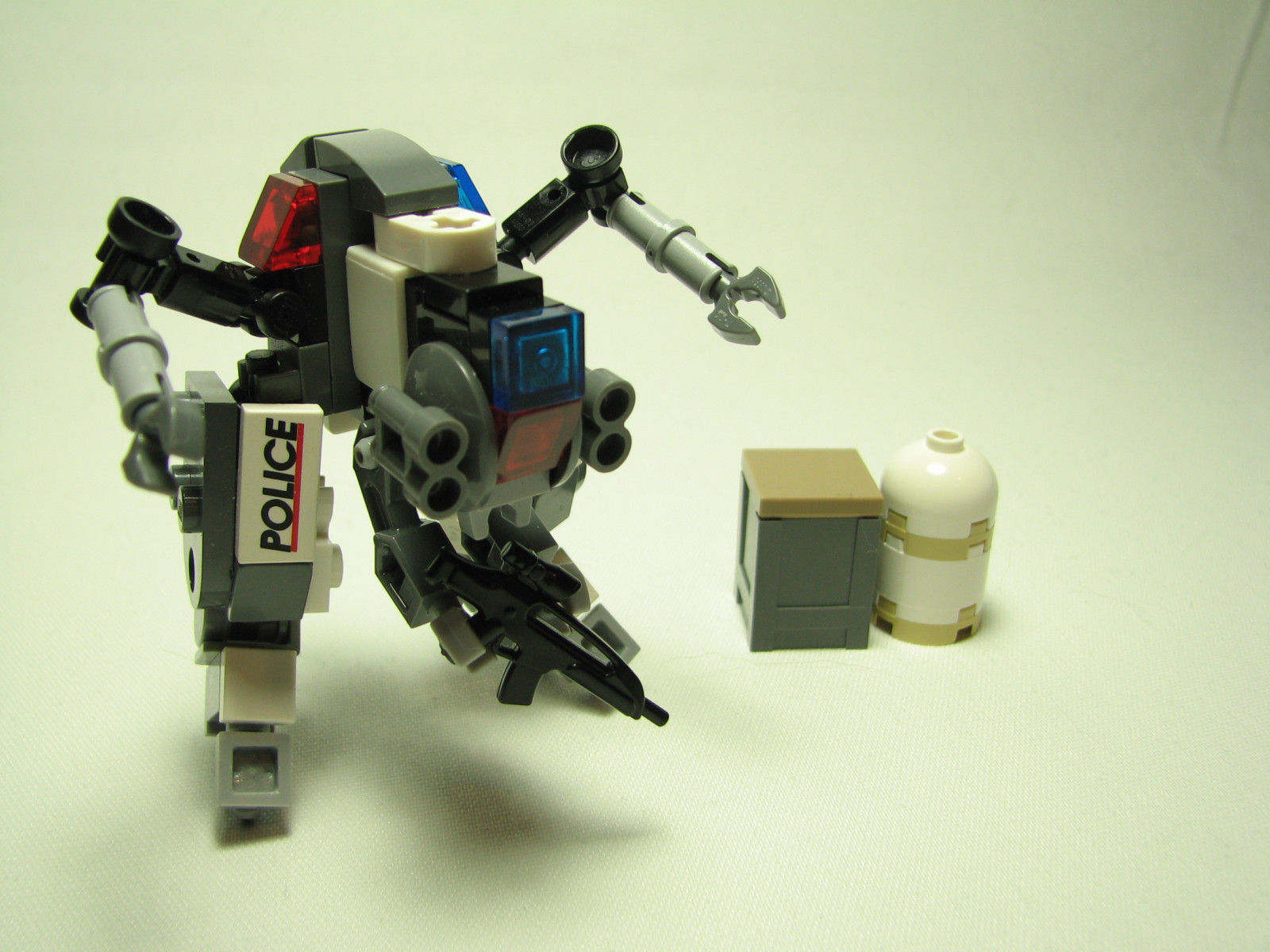 modrý, Červené, bílý, Černá, Cihlový, zbraně, LEGO, policie, Přepravky, trubec, brickarms, droneuary