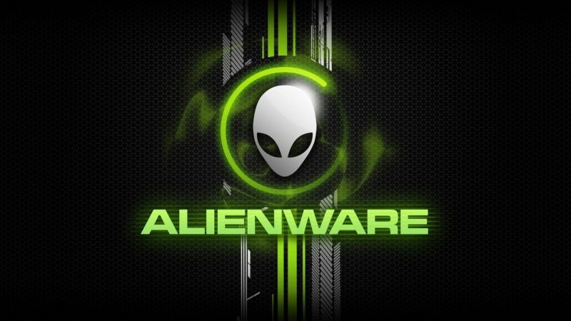 logo, značka, Alienware, Snímek obrazovky, zelená, číslo logo, značka, Alienware, Snímek obrazovky, zelená, číslo