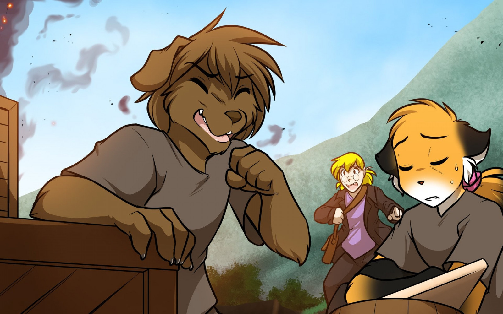 ilustrace, anime, kreslená pohádka, srstnatý, Anthro, komiks, Twokinds, Snímek obrazovky, mangaka