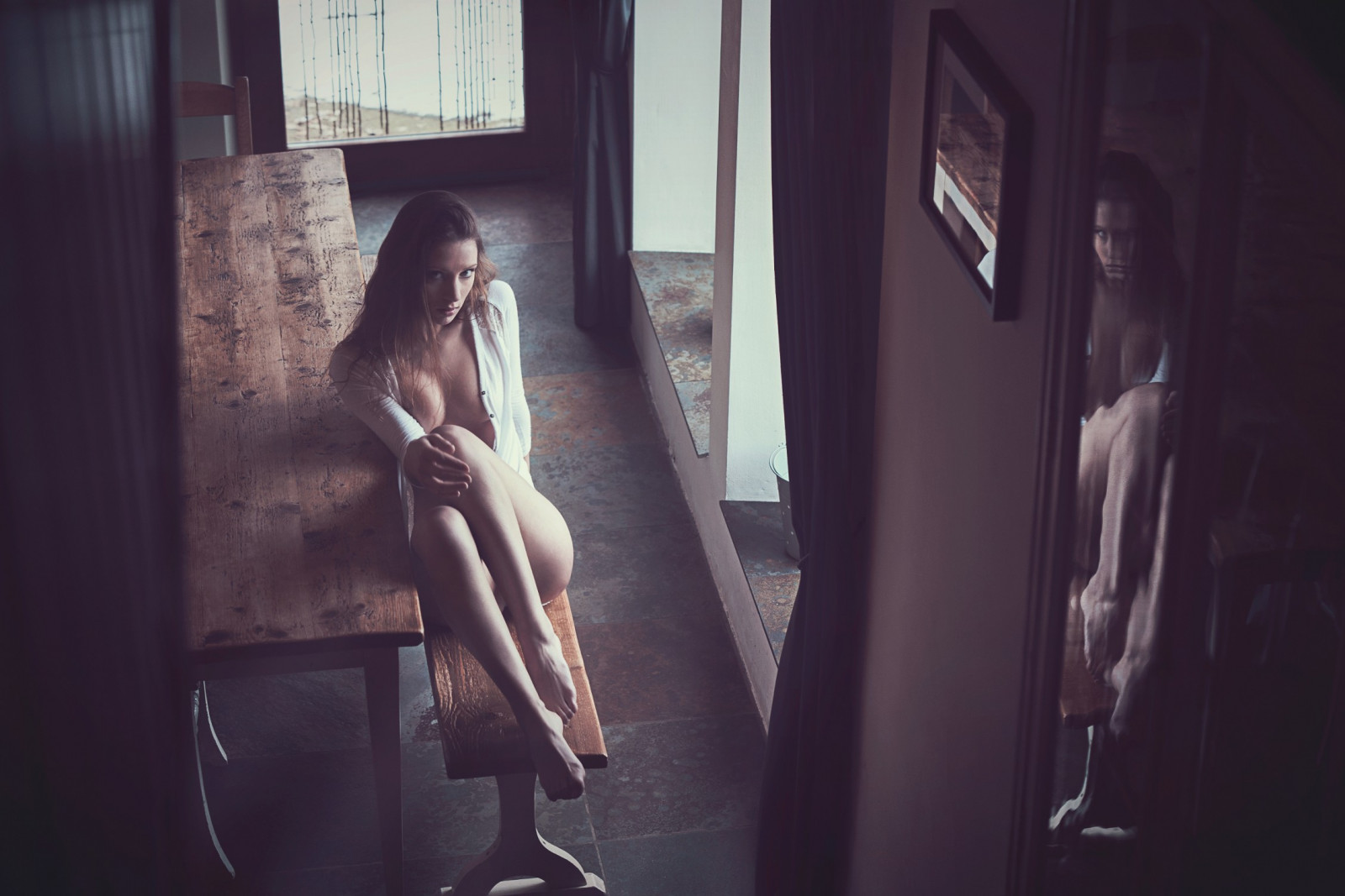 白, 黒, 女性, モデル, 写真, ファッション, 感情, 光, 色, 写真, 闇, 画像