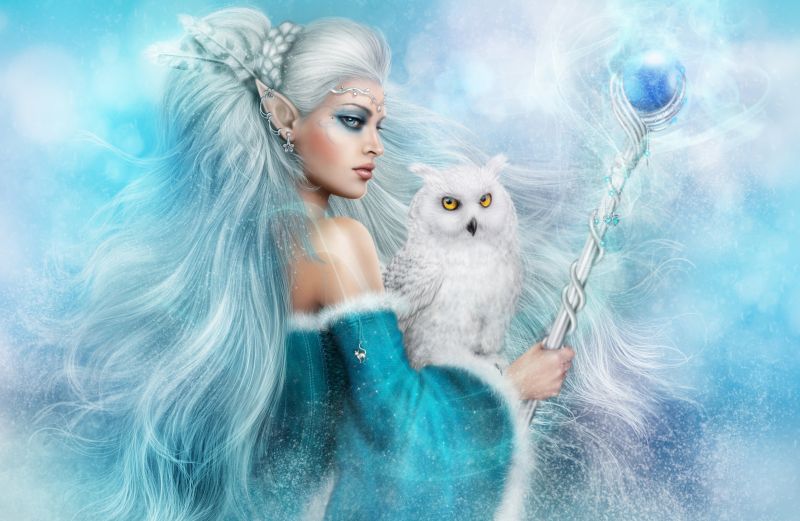 illustration, fantasy art, anime, angel, artwork, blue illustration, fantasy art, anime, angel, artwork, blue