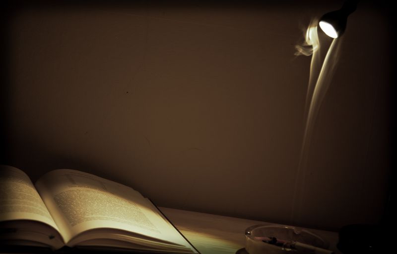Işık,okuma,ders çalışma,kitap,duman,tablelamp