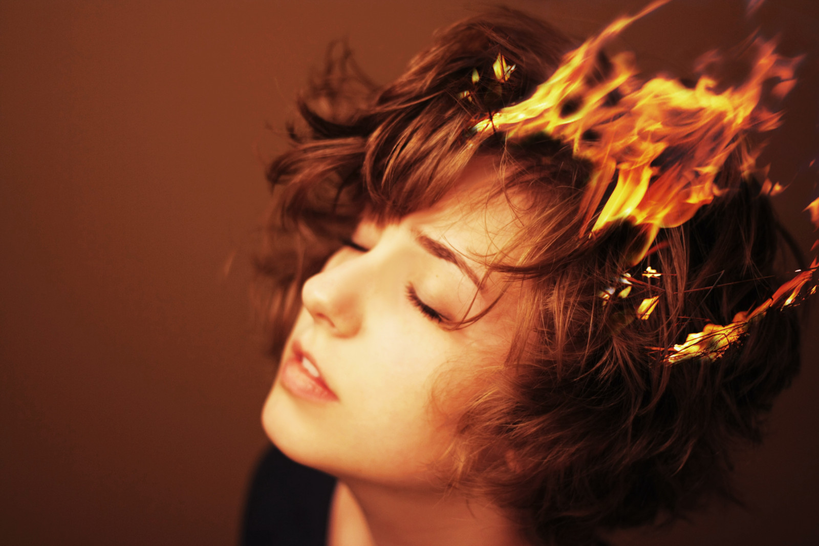 Emotional Fire Rising Wallpaper : me, face, self, hair, fire, lyrics, quote, feel ...
