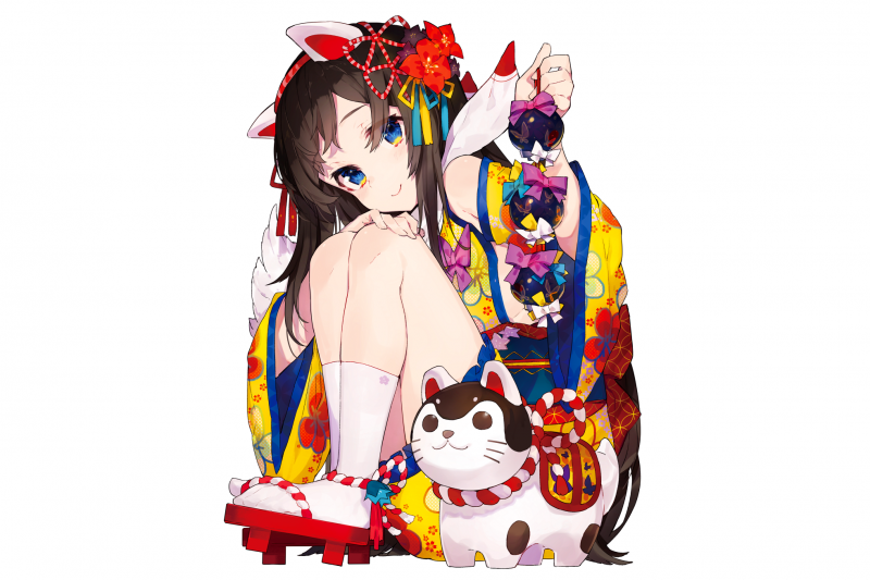 anime, anime dívky, Původní znaky, dlouhé vlasy, usmívající se, bruneta anime, anime dívky, Původní znaky, dlouhé vlasy, usmívající se, bruneta