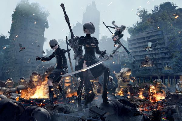 Nier Automata,2B Nier Automata,9S Nier Automata,A2 Nier Automata,high heels,black high heels