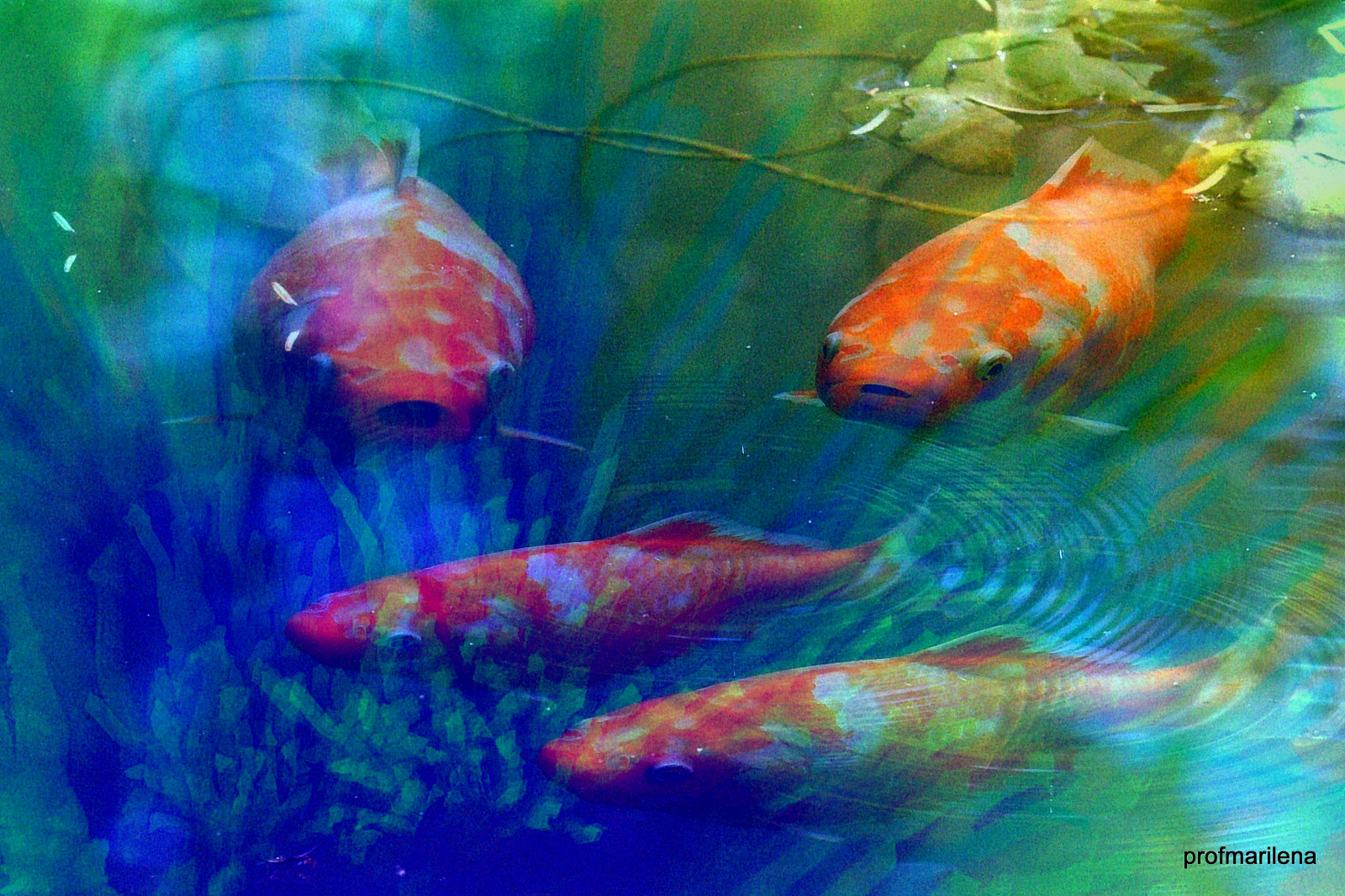 koláž, umělecká díla, Ryba, koi, zlatá rybka, biologie, UMĚNÍ, mořská biologie, kapři
