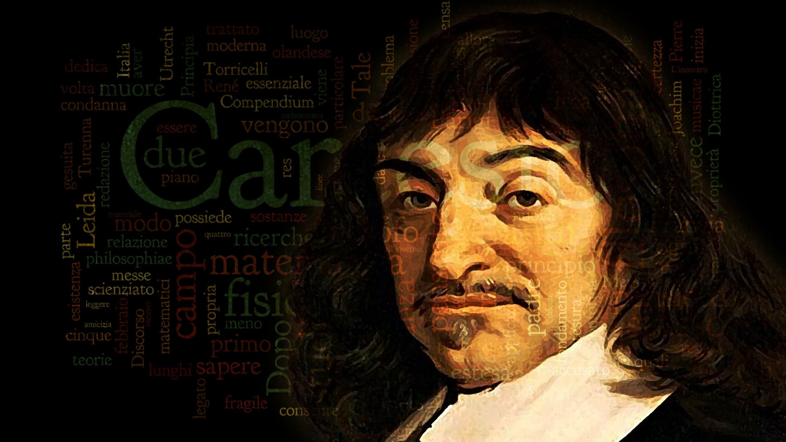 Wallpaper : potret, poster, 1920x1080 px, sampul album, rene descartes