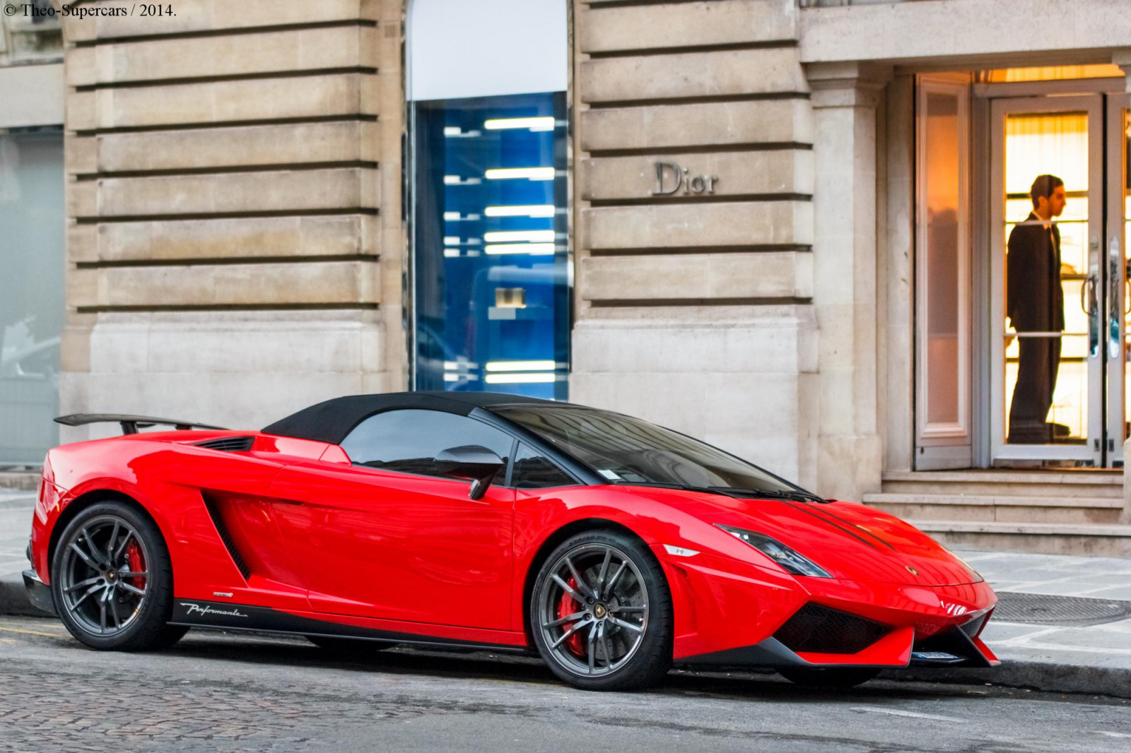 Wallpaper street, red, Paris, Gallardo, sports car