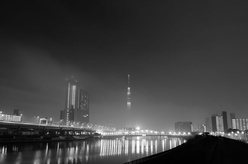 Ιαπωνία,μονόχρωμος,πόλη,αστικό τοπίο,Νύχτα,αρχιτεκτονική