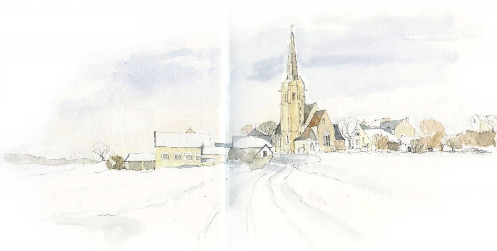 tegning, sne, vinter, slot, Frankrig, slot, farveblyant, KUNST, vejr, snestorm, skitse, frankrijk, akvarel, atmosfærisk fænomen, vinter storm, akvarel, blyant, Aquarell, Indre-et-Loire, visiblytalented, vanysacker, vandenmooter, Tekening, Schets, potlood, lindavanysackervandenmooter, lindavandenmooter, Dessin, croquis, aquarelle, akvarel, Akvarell, Acuarela, Acquerello, Kasteel, crissaysurmanse