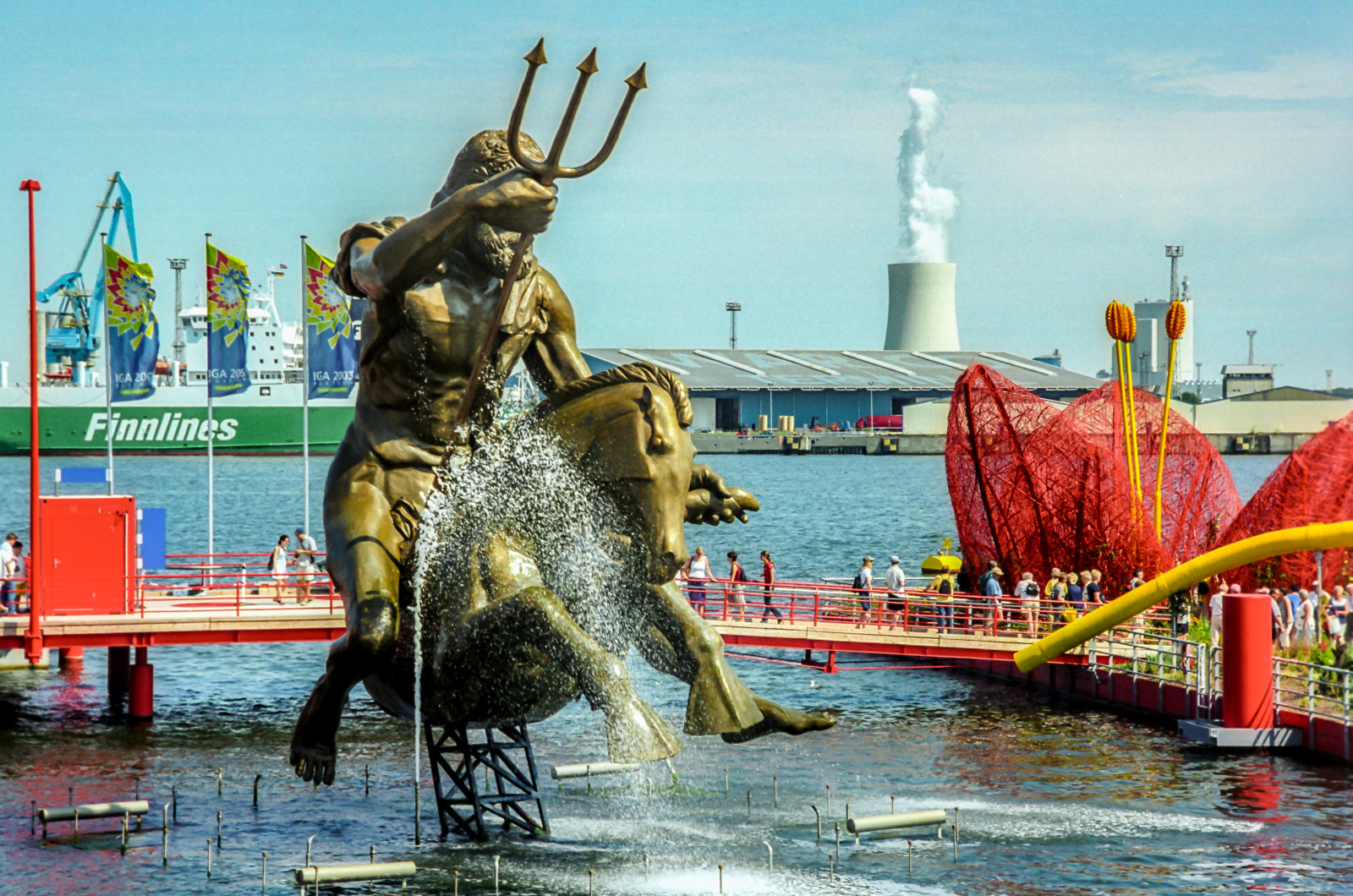 vand, Turisme, Tyskland, statue, springvand, træ, fritid, sjovt, deutschland, Rostock, wasser, Brunnen, rekreation, iga, nikonf4, udstilling, neptun, ausstellun