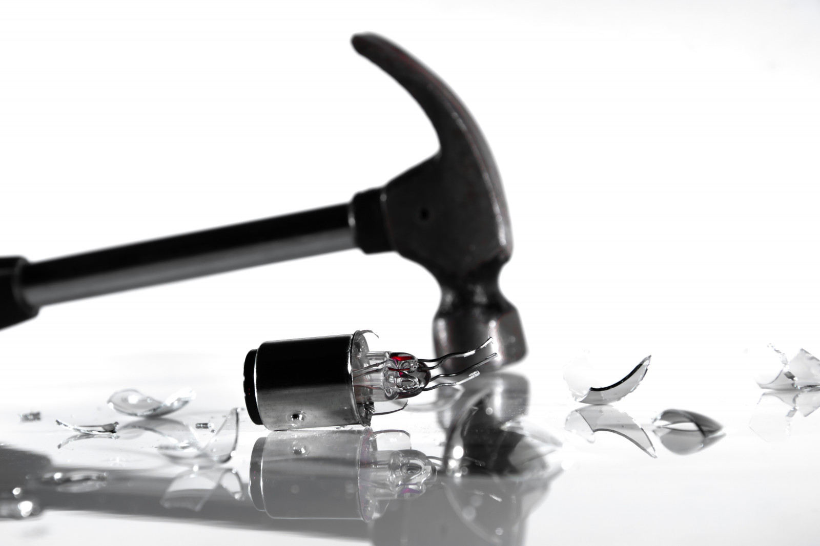 Wallpaper breaking, glass, smash, bulb, hammer, fun, Nikon, d3300