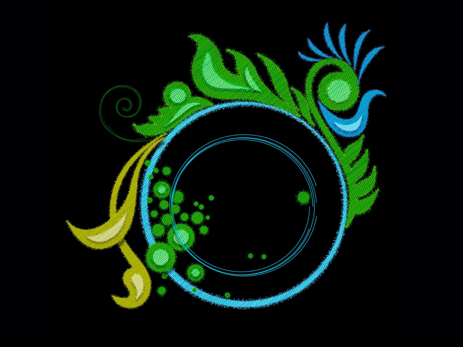 cirkler, linjer, mønstre, Mørk baggrund