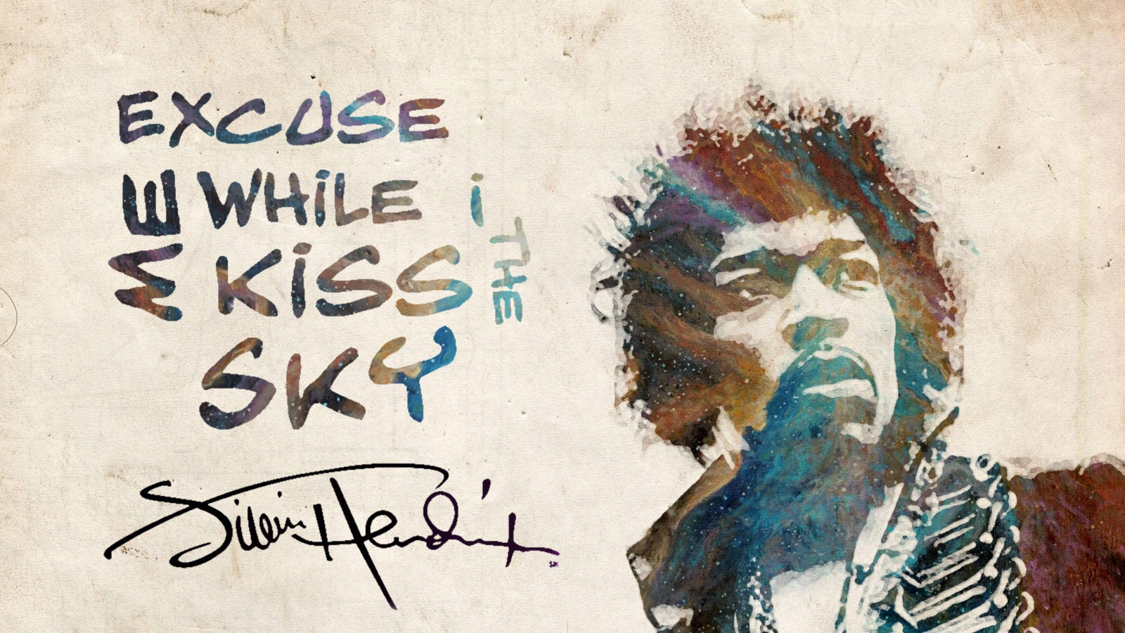 illustrazione, graffiti, manifesto, Jimi Hendrix, ARTE, colore, font
