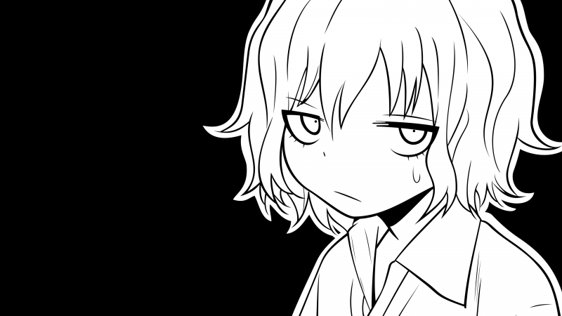 výkres, ilustrace, černobílý, anime, anime dívky, tvář výkres, ilustrace, černobílý, anime, anime dívky, tvář