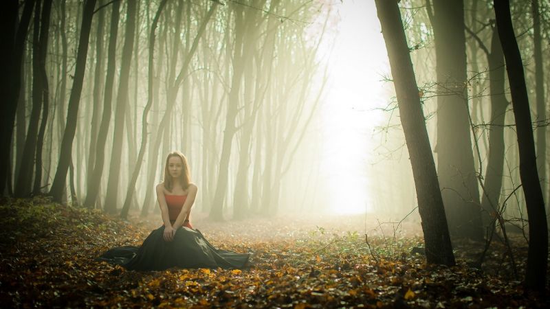 slunečnímu záření, les, ženy venku, ženy, model, Příroda slunečnímu záření, les, ženy venku, ženy, model, Příroda