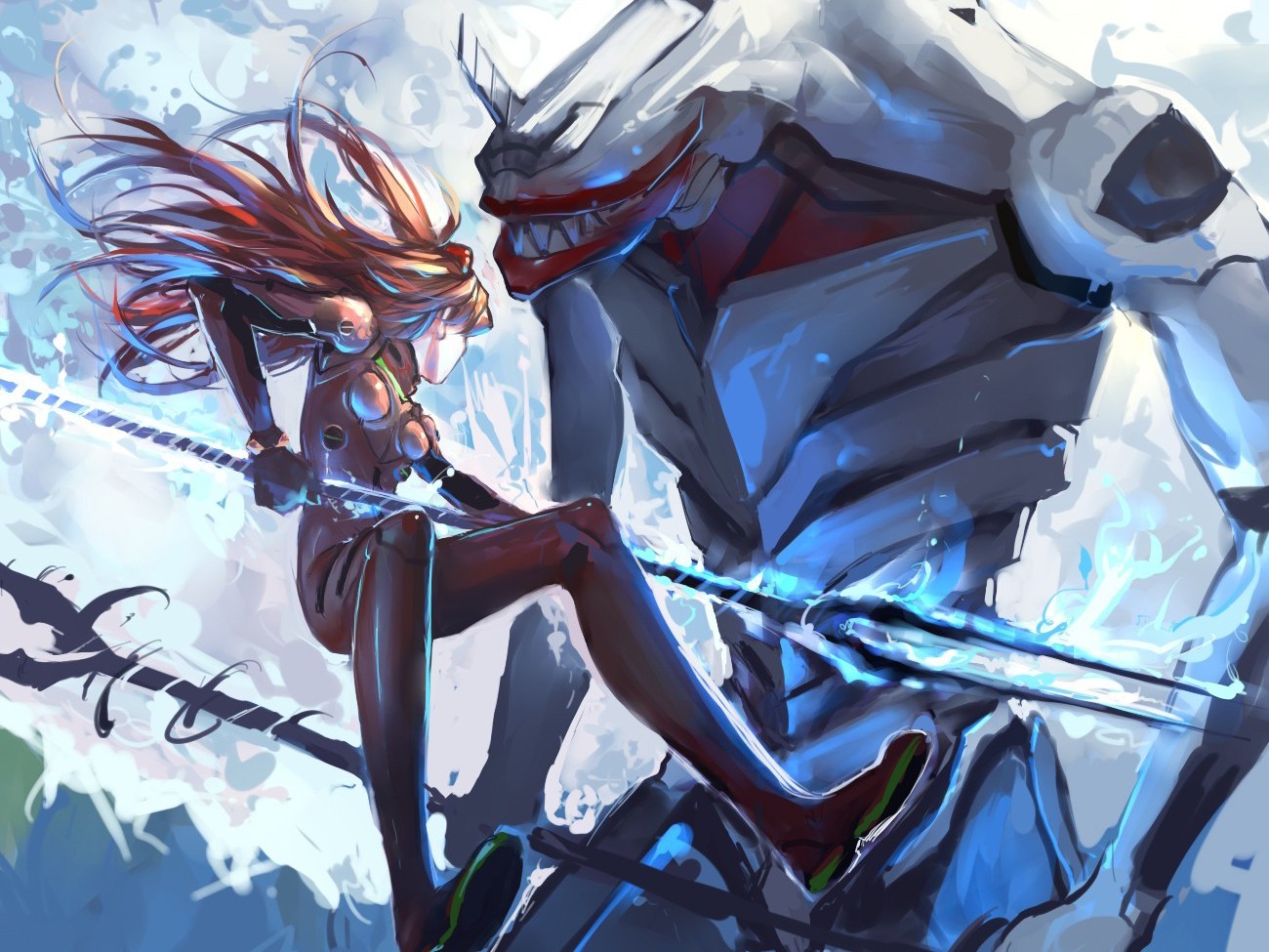 デスクトップ壁紙 アニメの女の子 新世紀エヴァンゲリオン アスカ ラングレー ソリュュ 漫画 スクリーンショット メカ 1300x975 Kejsirajbek 5025 デスクトップ壁紙 Wallhere