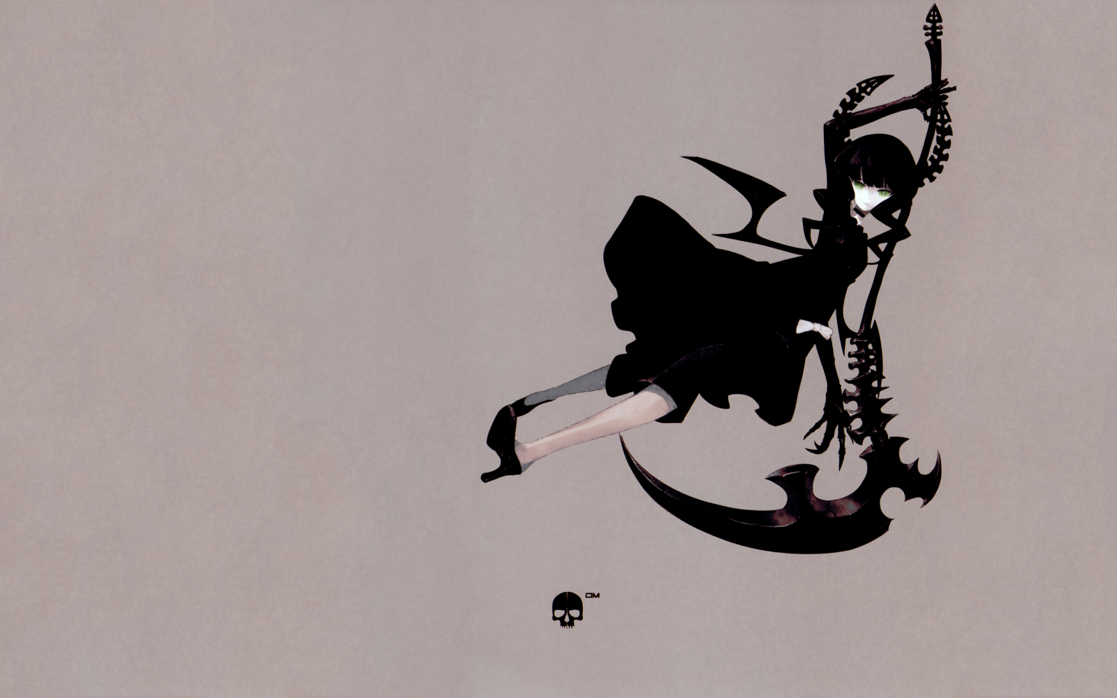 disegno, nero, illustrazione, anime girls, Black Rock Shooter, dead master, calligrafia, ARTE, schizzo