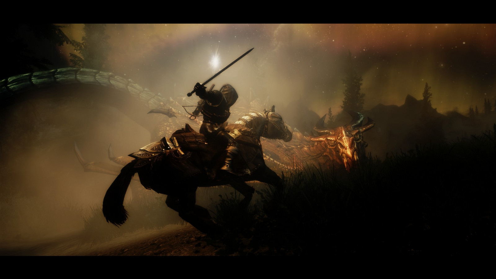 στρατιώτης, δράκων, Το Elder Scrolls V Skyrim, σκοτάδι, screenshot, ταπετσαρία υπολογιστών