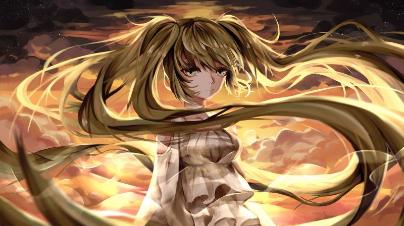 ilustrace, dlouhé vlasy, anime, anime dívky, Vocaloid, Hatsune Miku ilustrace, dlouhé vlasy, anime, anime dívky, Vocaloid, Hatsune Miku