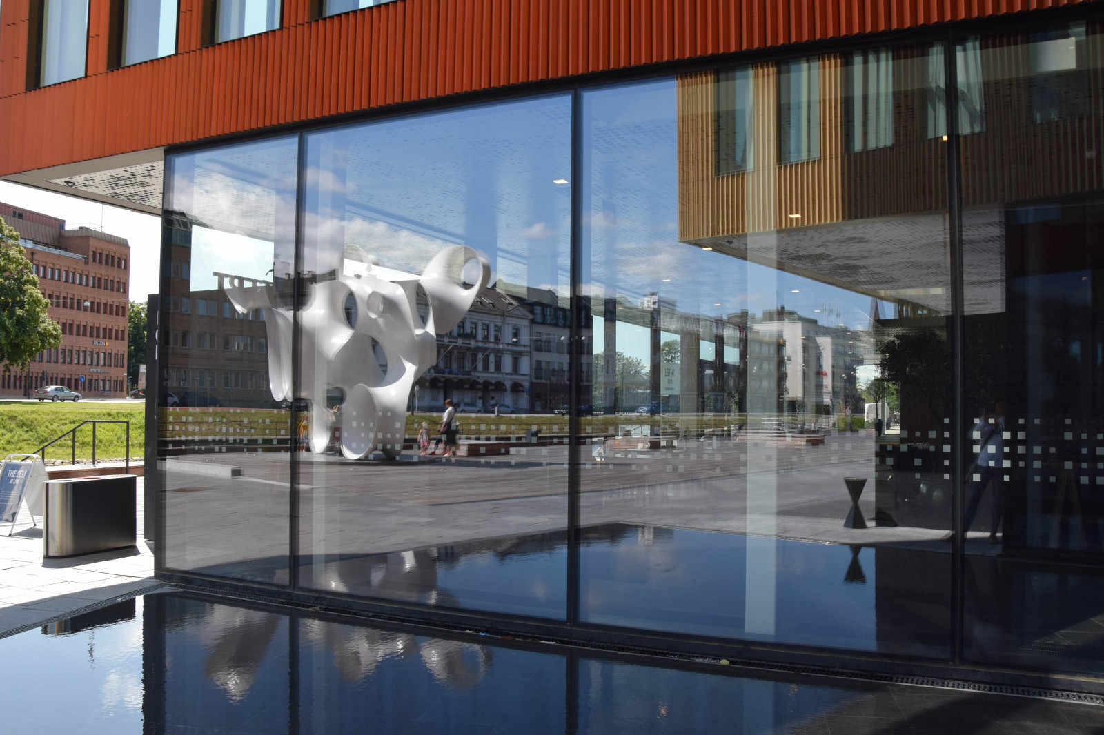 město, architektura, budova, odraz, nebe, mraky, hotel, plavecký bazén, Švédsko, Evropa, Vzhled interiéru, odrazy, Malm živě, Malmo, congresscenter, evahild, koncertní sál, náměstí, fasáda, turistická atrakce