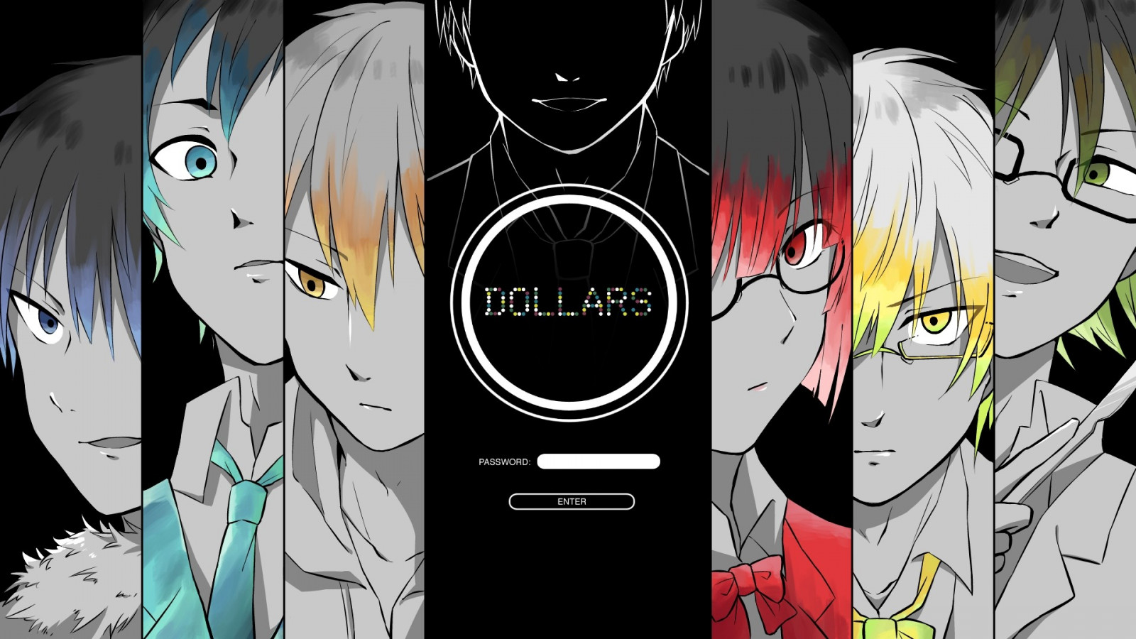 Durarara, Sonohara Anri, Ryuugamine Mikado, Kida Masaomi, Kishitani Shinra, Orihara Izaya