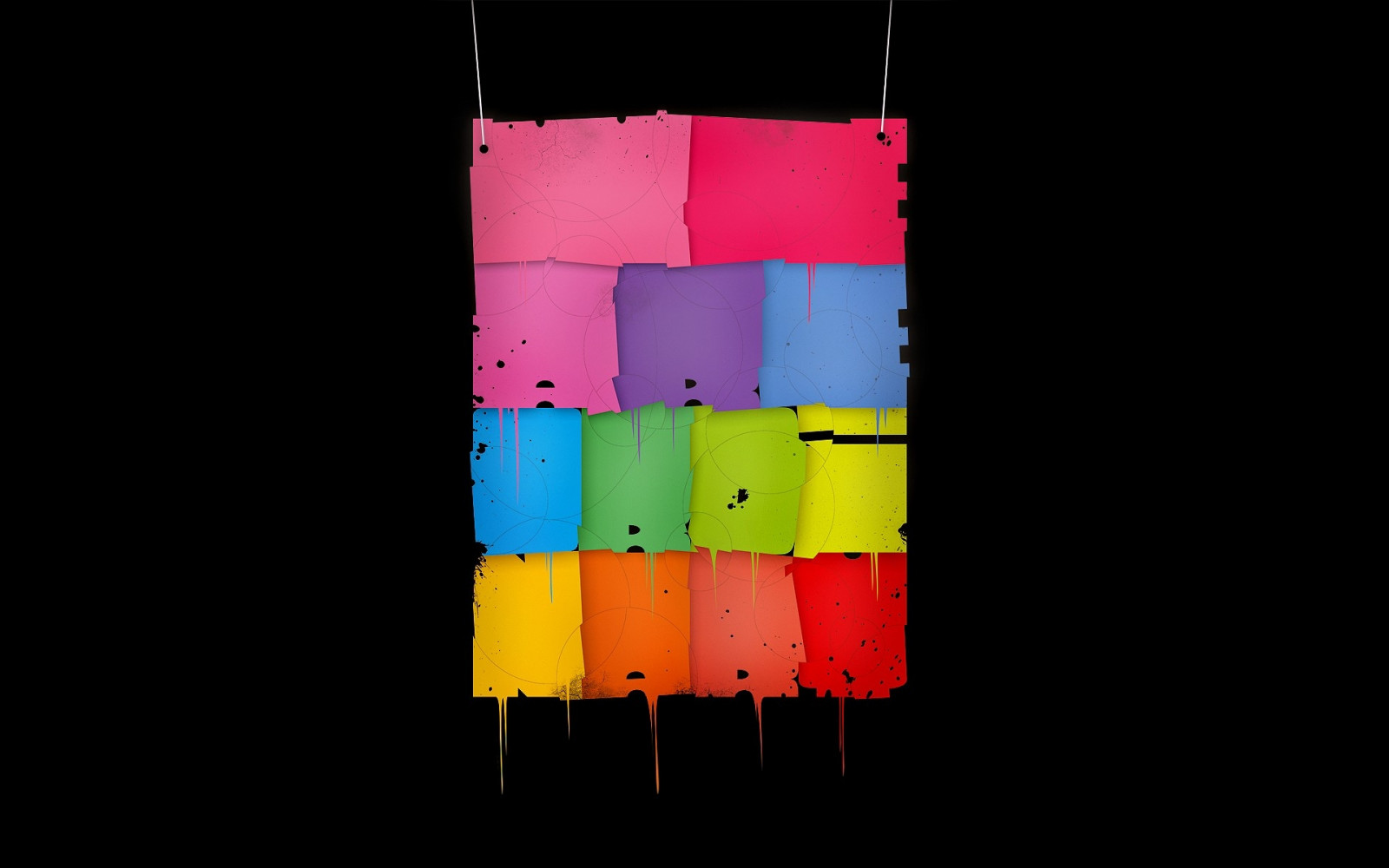 piazze, colorato, forma, sfondo scuro